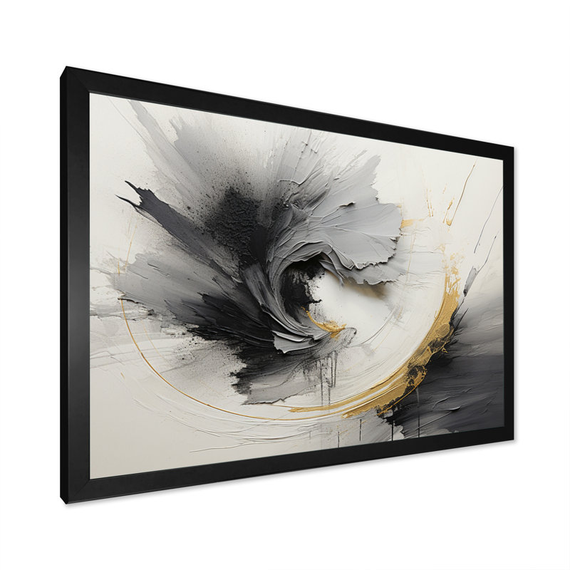 Infinite Motion III - Abstract Spirals, art mural, Cadre simple noir, H 16 po x l 32 po x P 1 po