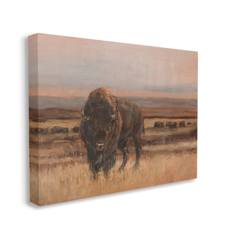 «Traditional Bison Landscape» par Ethan Harper sur, H 30 po x l 40 po