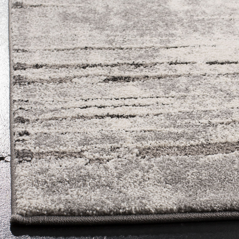 Tapis gris / gris foncé Elmirasol, Rectangle 4 pi x 6 pi