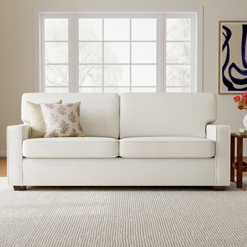 Taylor Upholstered 88'' Sofa, Nomad Snow Crypton® Chenille