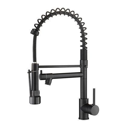 Robinet de cuisine contemporain avec conduit et abat-jour contemporain, robinet à poignée simple, poignée, utilisation efficace de l'eau