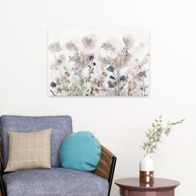 «Whispering Blooms In Soft Light», art mural contemporain abstrait