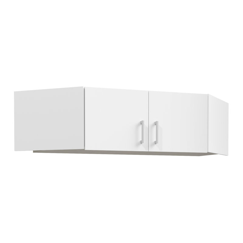 Extention for Corner Wardrobe with 2 Doors, Engineered Wood,165.2cm W x 38.1cm H x 54.2cm D, White
