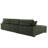 Milbrey 3 - Piece Upholstered Green Corduroy Modular Sectional Sofa with Pillow Back and Solid Wood Legs-640565354-640565351