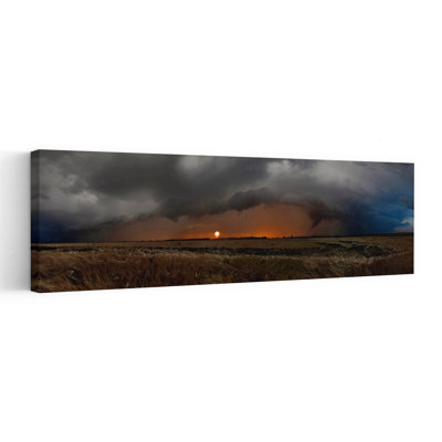 Prairie Storm Sunset Dramatic Abstract Contemporary Landscape Nature Wall Art