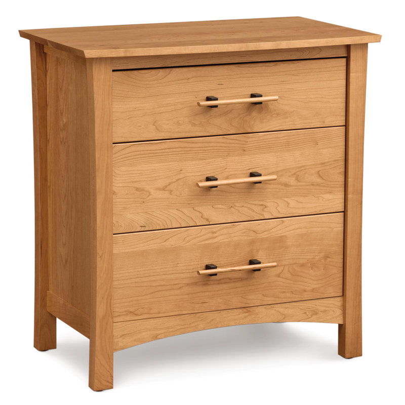Monterey 33.75'' W 3 - Drawer Dresser, Natural Cherry, Conventional