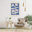 Art mural moderne moderne abstrait bleu abstrait-439500834