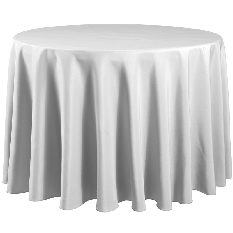 Polyester Table Cover | Washable Fabric | Wrinkle Resistant | Tablecloth For Banquets, Weddings, Parties And More, 108", Black
