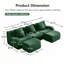 Canapé modulaire en tissu avec 2 repose-pieds Teddy, sans assemblage-1083995173
