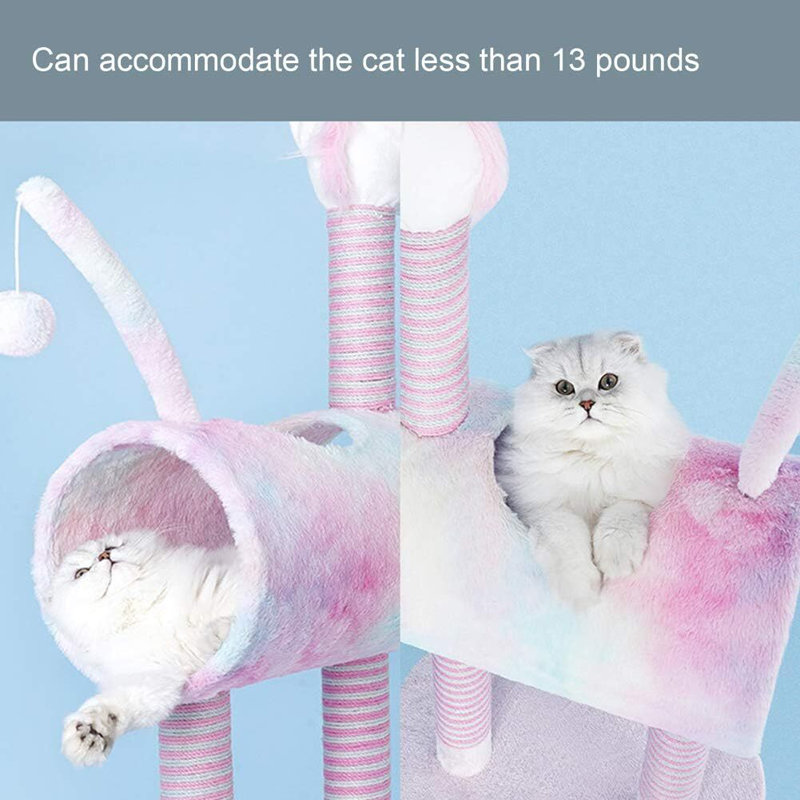Unicorn Cat Tree – Climbing Tower with Sisal Scratching Posts, Cozy Perches for Cats