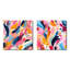 Crystofer - Ensemble de 2 collages abstraits carrés-101851023-101851019