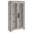 2-Door 5-Shelf Curio Cabinet with Glass Doors and Adjustable Shelves, Grey Driftwood