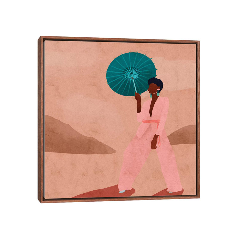 «Afrikanaa» - Impression sur papier avec cadre flottant, H 37 po x l 37 po x P 1,5 po, Toile avec cadre en bois classique