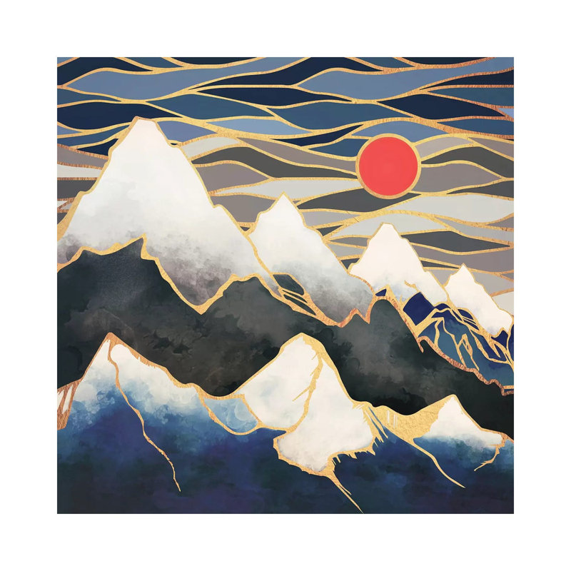 Ice Mountains - Print on Canvas, Wrapped Canvas, 93.98 cm H x 93.98 cm W x 1.91 cm D
