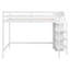 Lit mezzanine avec garde-robe et escalier de rangement intégrés-633091450