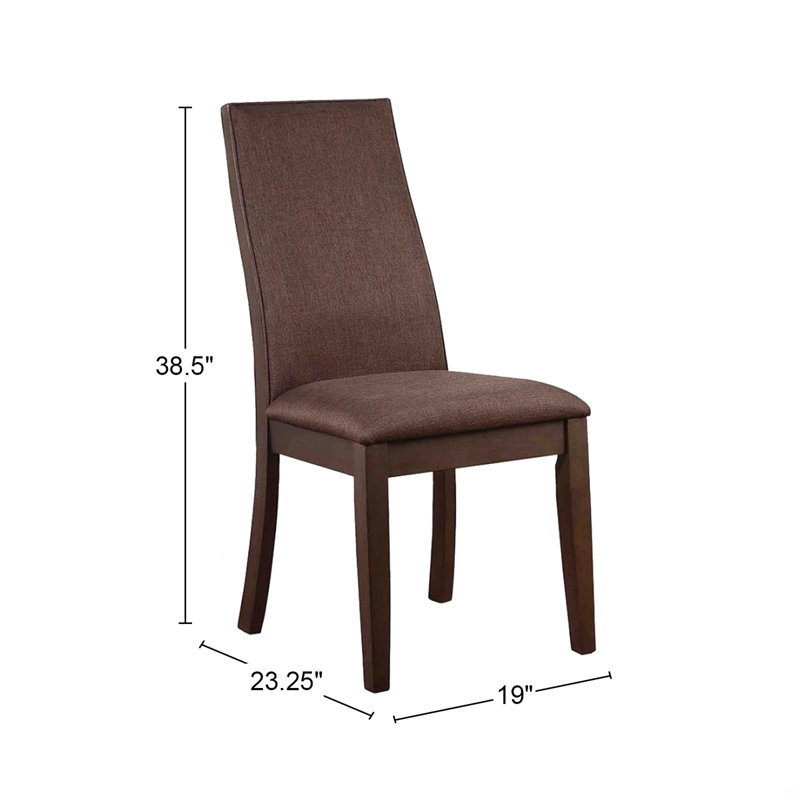 Ensemble de 2 chaises de salle à manger rembourrées en tissu
