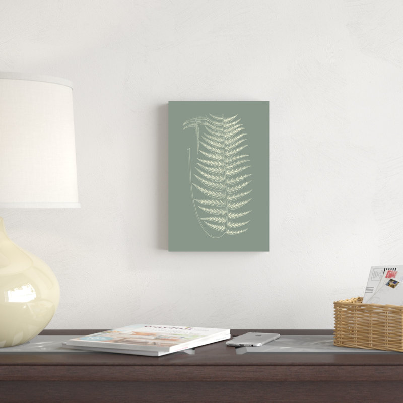 «Ferns on Sage VIII», peinture sur toile, H 12 po x l 8 po