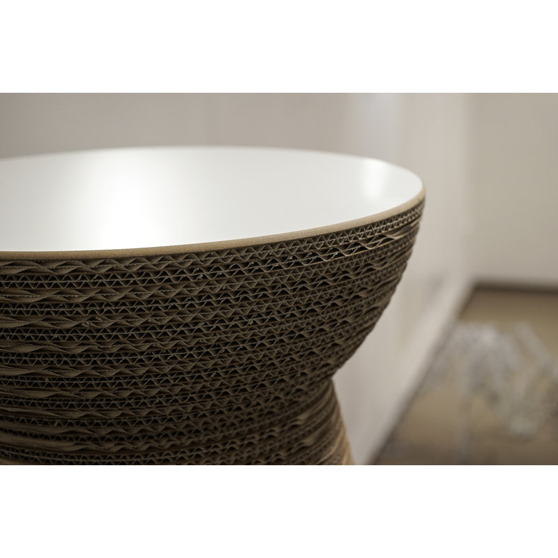 Tabouret décoratif hetrick liège, Naturel / panneau de fibres à densité moyenne bl