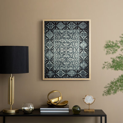 «Vintage Abstract Print», reproduction encadrée - bois massif