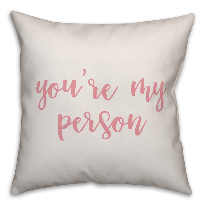  Coussin You Are My Personal, Coussin décoratif, Blanc / rose
