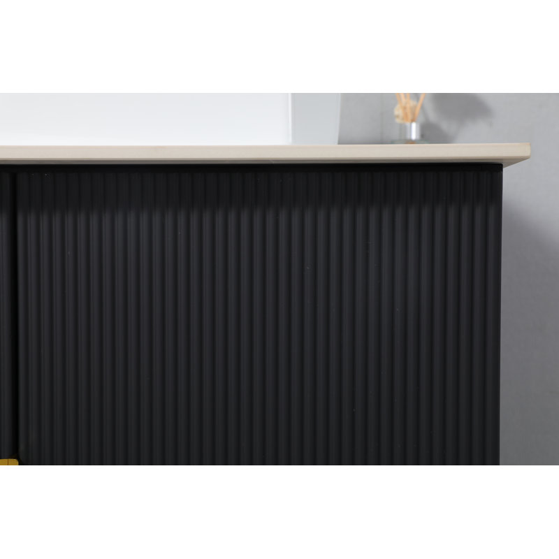 30"Modern  Vessel Sink Vanity, Black