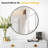 Round Wall Mirror, Metal Frame Circle Mirror for Bathroom, Bedroom & Entryway, Modern Rustic Decor, Heavy Duty Wall Mounted Vanity Mirror for Living Room, Hallway & Home Decor-583783566-583783665
