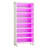 28.35" White 8-Tier Shoe Storage Cabinet With LED Light