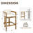 Assembly Free Sofa, Bar Stool, Dining Chairs,Quick Assembly Coffee Table,Outdoor Aluminum Conversation Set, 9 Person Outdoor Conversation Set, Wood Grain Veneer Set for Patio