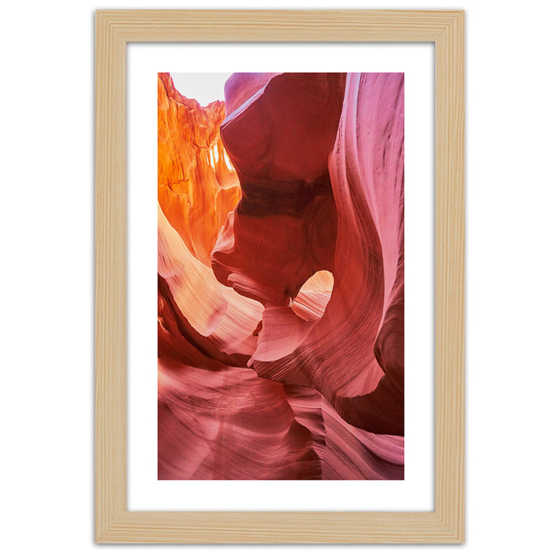 Canyon - Single Picture Frame Print, 90cm H x 60cm W, Tan