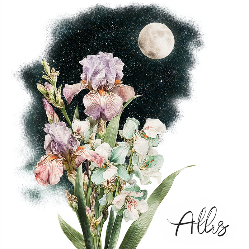 Art mural ivoire ivoire sur toile Iris, L 40 po x H 40 po x P 1,5 po