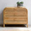 Armoire de rangement rétro à trois portes en osier Retro