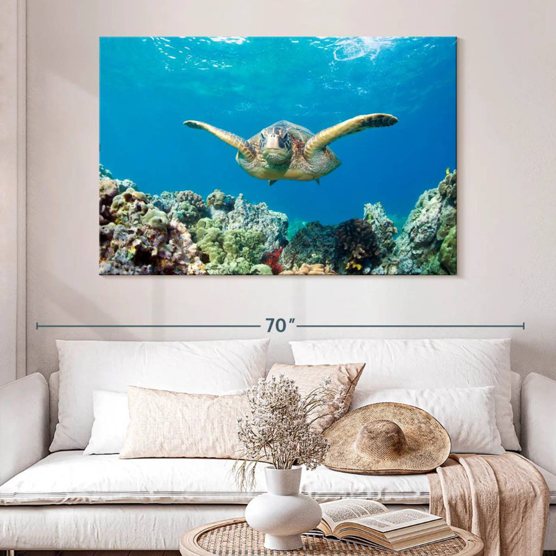 Tortue de mer verte Maui, H 34 po x l 51 po