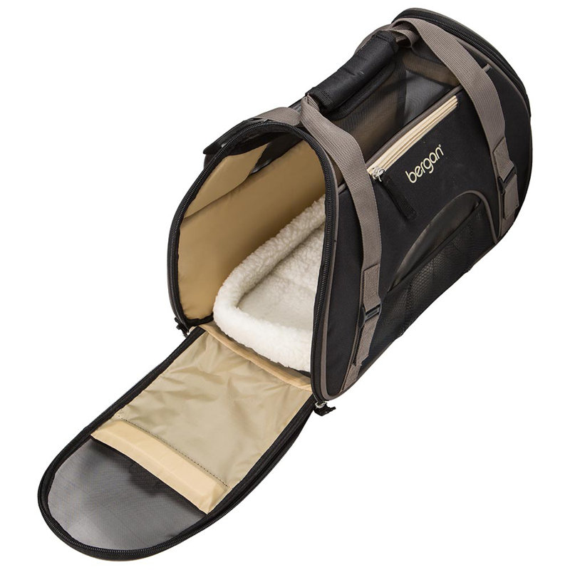 Cage de transport pour animaux Comfort, Petit (H 11,5 po x l 8 po x P 17 po), Noir