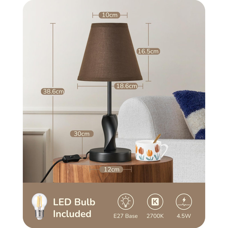 Metal Table Lamp, Black