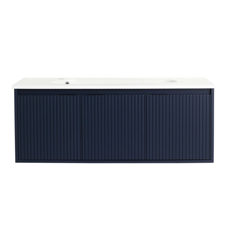 Meuble-lavabo 48 po 3 portes à fermeture en douceur sans lavabo Katonna