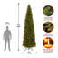 The Holiday Aisle® North Valley Spruce Pencil Slim Tree with Clear Lights-849783091
