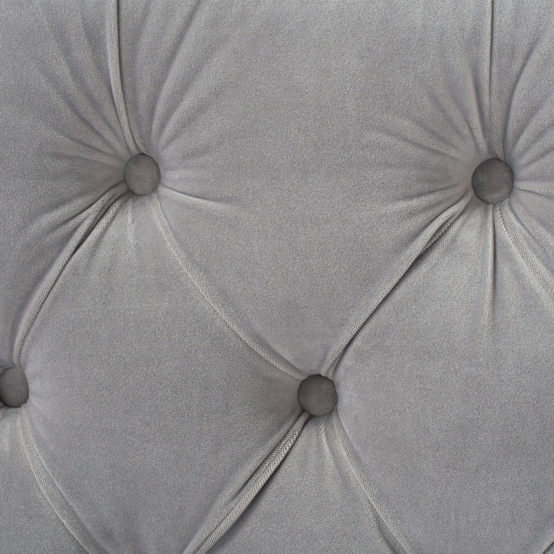 Lit de jour simple Chapalet, Velours gris opale