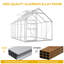 8' x 10' Dual-wall Polycarbonate Greenhouse with Aluminum Frame