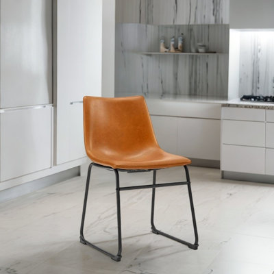 Ledy Upholstered Metal Leg Chair