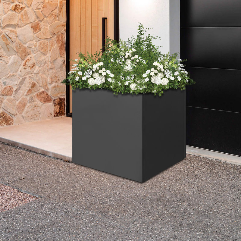 Boîte à fleurs Tuley, H 20 po x l 20 po x P 20 po, Noir, noir, noir, noir