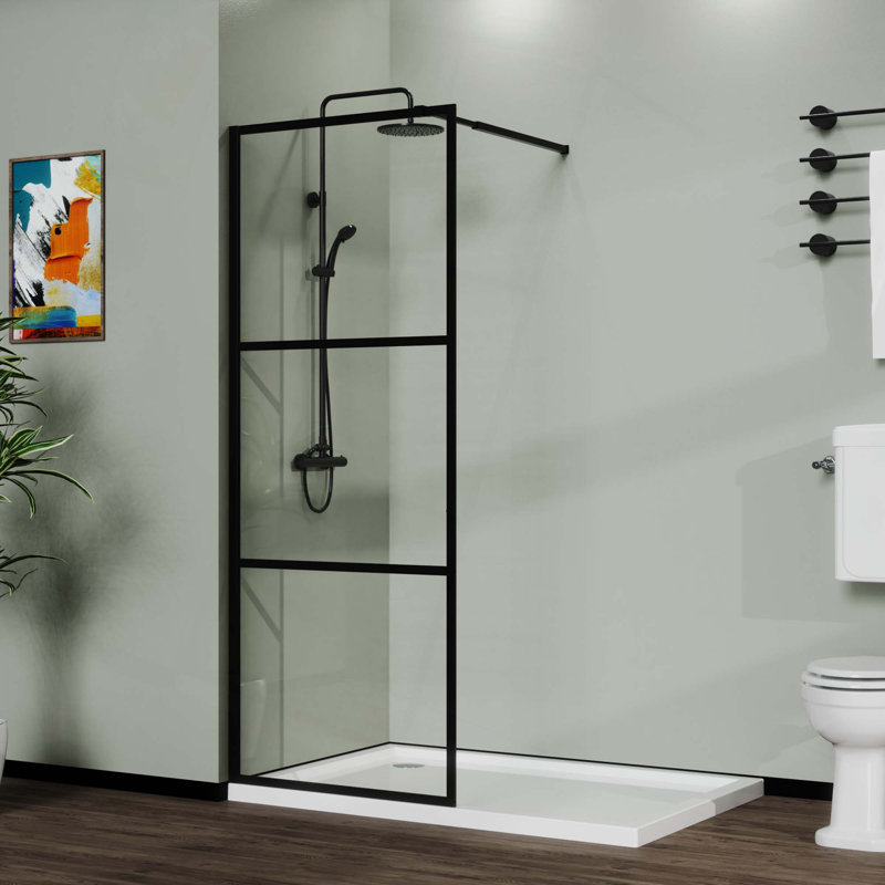 Pièce de douche à porte à écran de douche, 3 panneaux