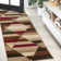 Kehoe Retro Diamonds Geometric Red/Brown/Cream Rug