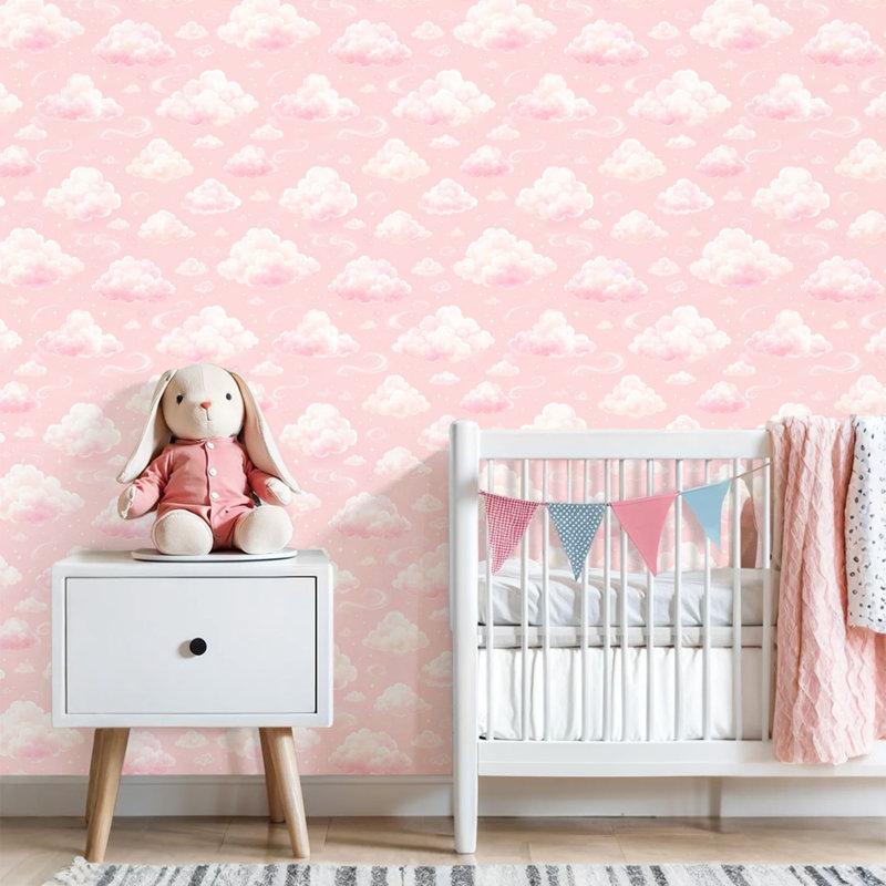 Décoration murale auto-adhésive amovible en papier rose pastel à peler et coller pour armoires de cuisine de chambre à coucher 24 po x 118 po