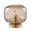 Arelia Small Textured Swirl Brown Glass Touch Dimmable Table Lamp - Vintage Retro Design