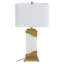 Ahriel 70 cm White/Golden Table Lamp