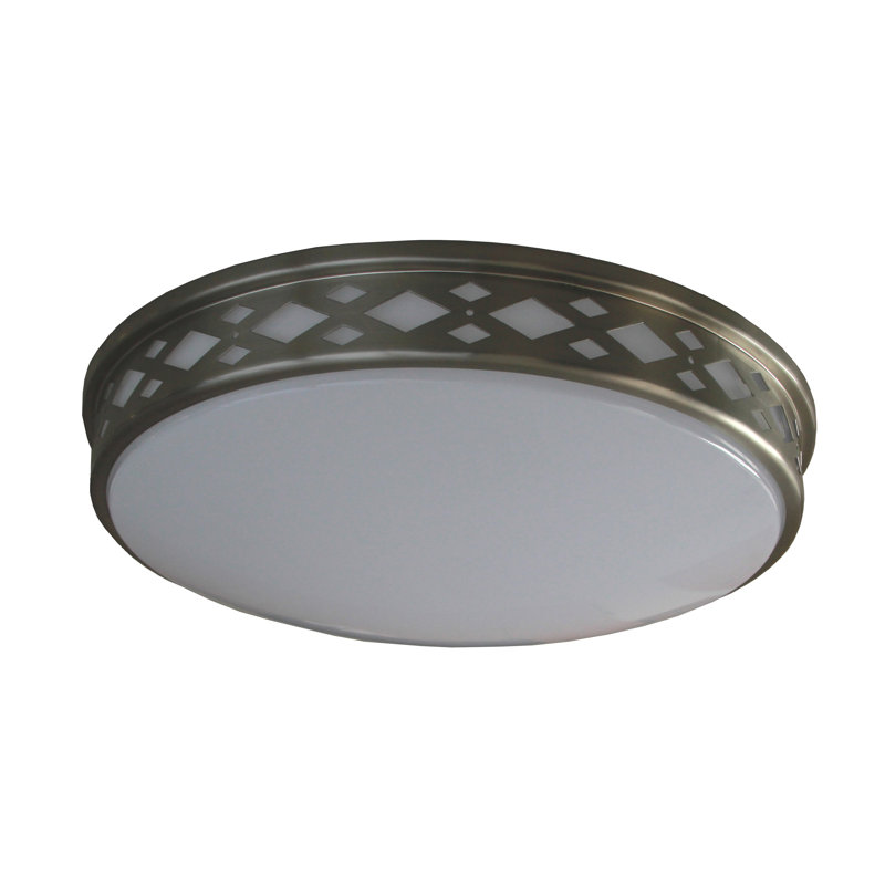 Amir Acrylic LED Flush Mount, 3.8" H x 17" W, Nickel