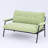 Upholstered Loveseat Sofa-325496969
