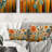 Red Mid Century Mod Nature - Abstract Midcentury Printed Throw Pillow
