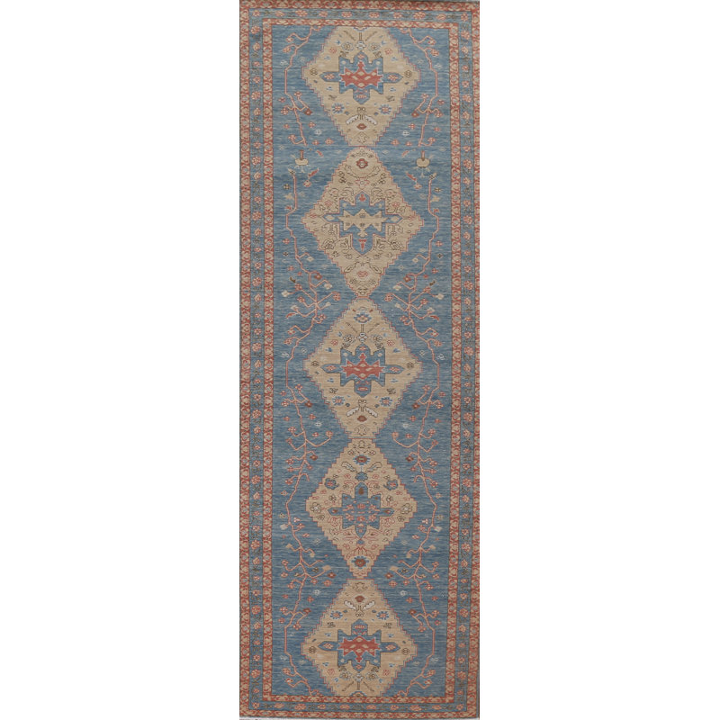 Tapis de couloir unique Heriz Serapi noué à la main 2 pi 11 po x 11 pi 8 po