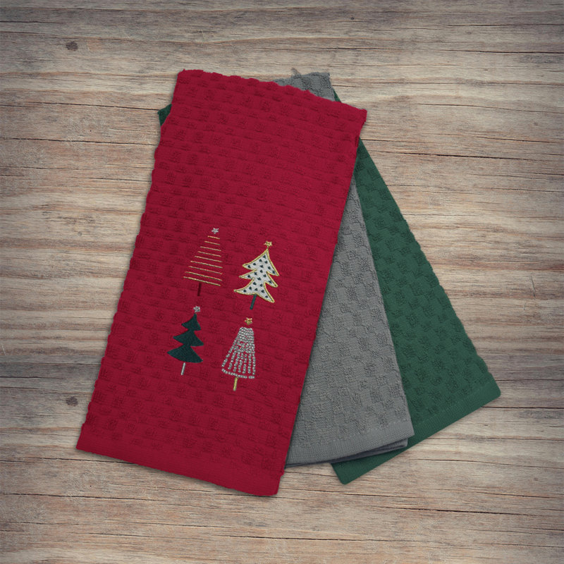 Cotton Tea Towel Kitchen Towel, Red